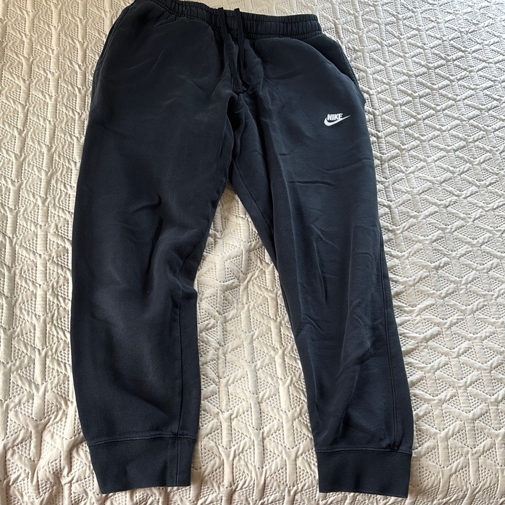 Nike Black Jogger Sweatpants with Elastic Cuffs